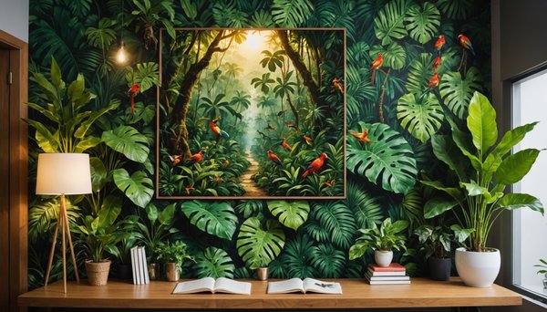 Embellissez votre intérieur avec une tenture murale jungle